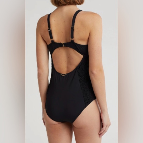 Betsey Johnson Smocked Corset One piece Swimsuit sz Small - Picture 2 of 12